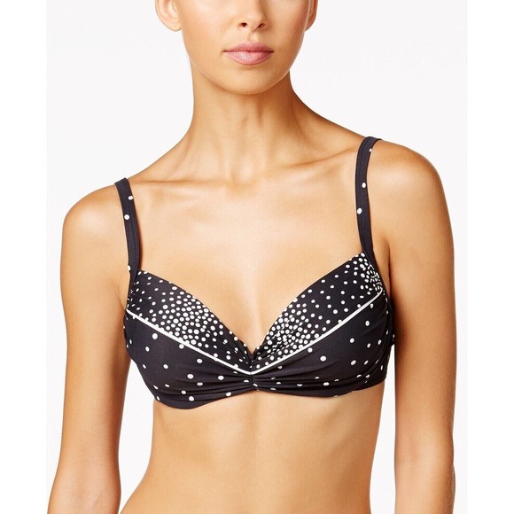 Coco Reef Women's Black Clarity Divine Power Bikini Top Swimsuit Sz. 32/34C NWT‎ - Picture 1 of 2
